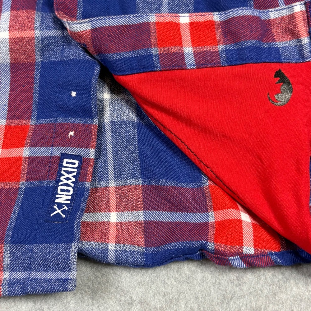 Dixxon Flannel The Red Green Show Possum Brotherhood Plaid Shirt Mens M Blue Red - Picture 8 of 13